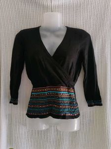 Black Wrap Top