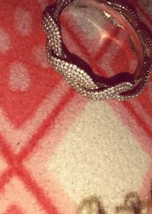 Sparkling Silver-Tone Bangle