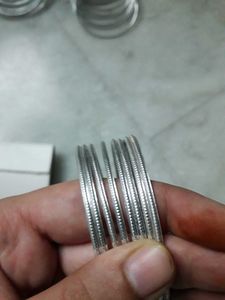 Silver Metal Bangles Set