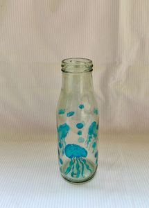Hand-Painted Jellyfish Glass Bottle(1)