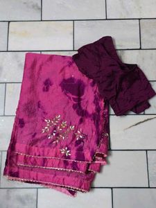 Pink Tie-Dye Saree ✨️💗
