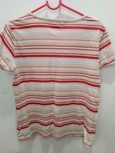 Striped Scoop Neck Tee