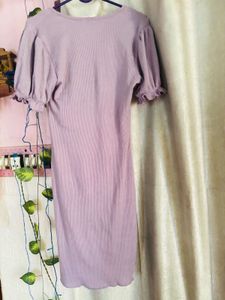 Lilac Puff Sleeve Dress