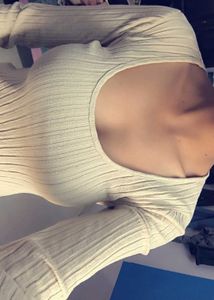 H&amp;M Ribbed Long Sleeve Top