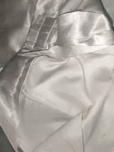White satin pants
