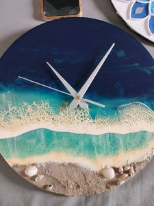 Resin Beach Vibes Wall Clock
