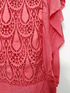 Butterfly Sleevle Peach Party Top