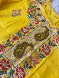 Yellow Embroidered Kurta Set