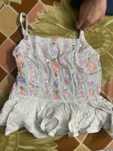 Embroidered Sleeveless Top