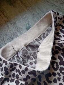 Cheetah Print Woolen Skirt