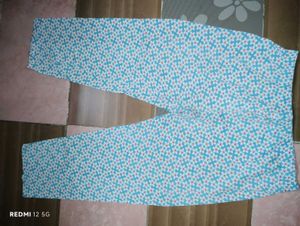 Floral Print Fabric-Blue and White Pent With Kurti