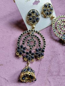 Black And Golden Earrings