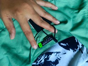 Green Ruffle Sleeve Top