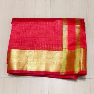 Red &amp; Gold Saree