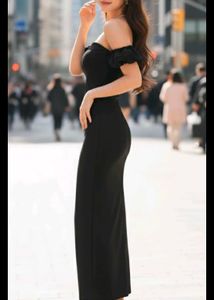 Elegant Black Off-Shoulder Dress