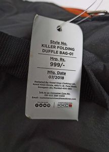 Killer Foldable Duffle Bag