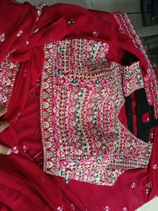 Red Embroidered Salwar Kameez