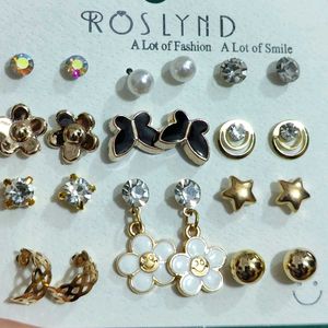 11 Stud Earrings Set