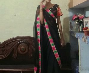 Totally New Wedding Wear Black Saree