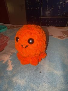 Cute Orange Crochet Octopus