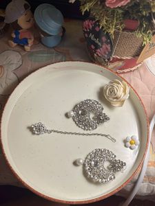 Silver Maang Tikka Set