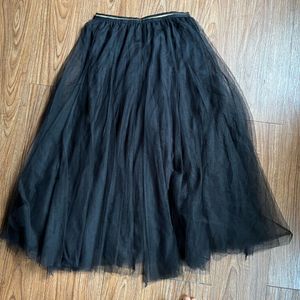 black mesh skirt