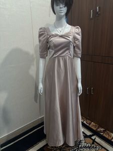Elegant Satin Midi Dress