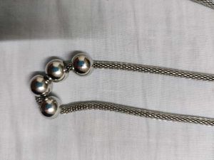 Silver Pearl Chain Necklaces (Set of 2)