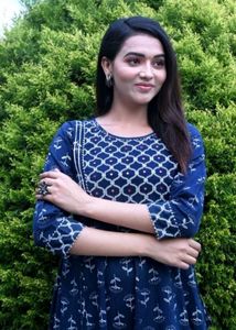 Navy &amp; White Printed Maxi Dress