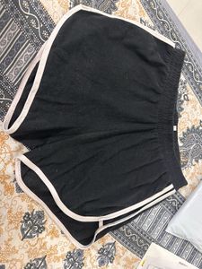 Cute Black Lounge Shorts, Waist- 30