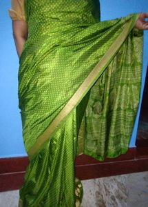 Green Silk Blend Saree