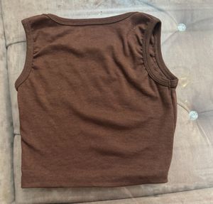 Coffee Brown Crop Top