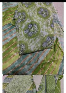 Green Printed Kurta Set