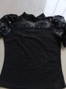 Black Embellished Top