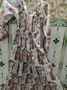 Vintage Patterned Midi Dress