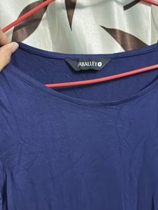 Navy Blue Long Sleeve Top