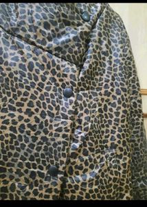 Leopard Print Puffer Jacket