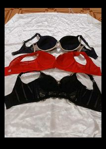 Combo For 3 Bra Embroidery 🖤❤️