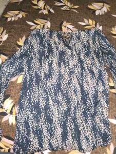 Patterned Long Sleeve Top