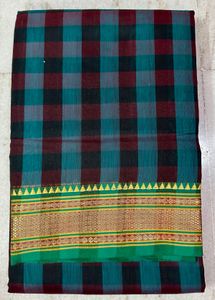 Brand New Trendy Check Saree