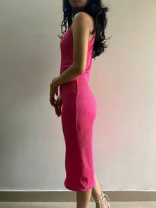 Pink Midi Bodycon Dress