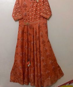 Orange Ethnic Gown
