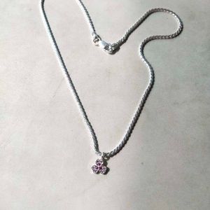 pure Silver Snack Chain+Pandent 16inch