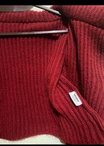Red Knit Cardigan