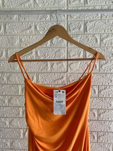 Chic Orange Slip Dress