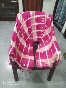 Pink &amp; White Dupatta
