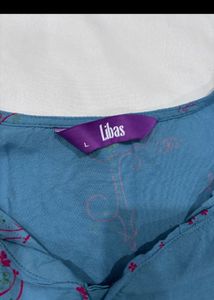 Blue Printed Cotton Suit