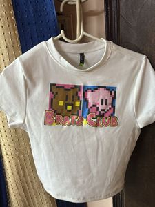 White Crop Tee