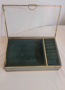 Original Mason Home Emerald Glass Jewellery Box