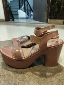 Platform Heels with Clear Straps